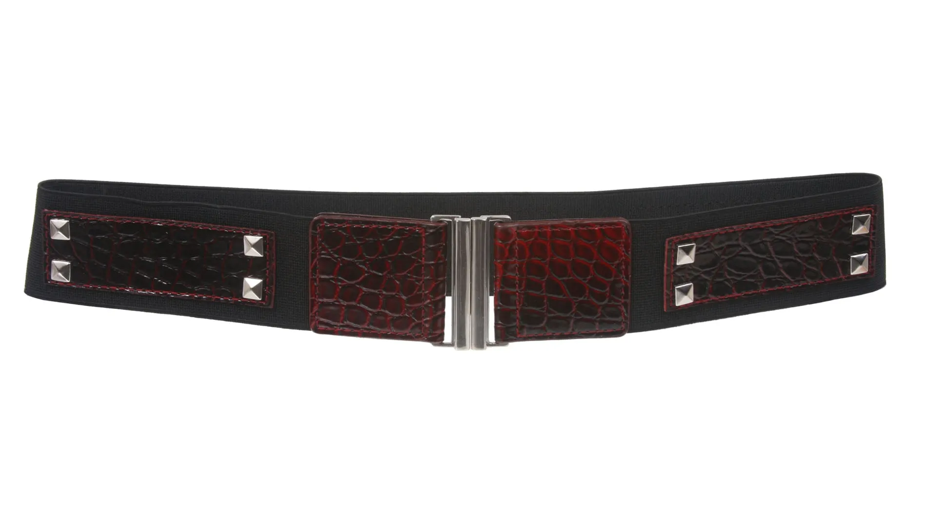 1 3/4" Ladies High Waist Studded Fashion Stretch Belt