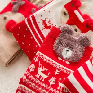 1 or 4 Pairs Ladies Womens Sock Novelty Design Cotton Blend Socks One Size Bear