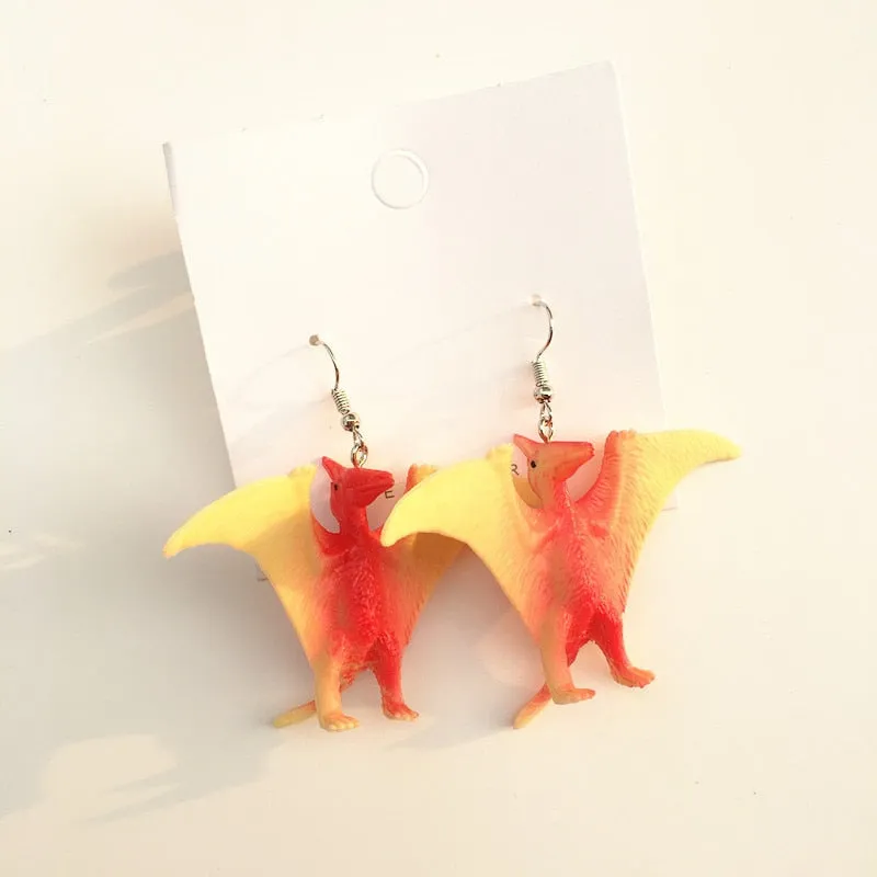 1 Pair Cute Animal Bite Earring Cartoon Soft Clay Animal Earrings