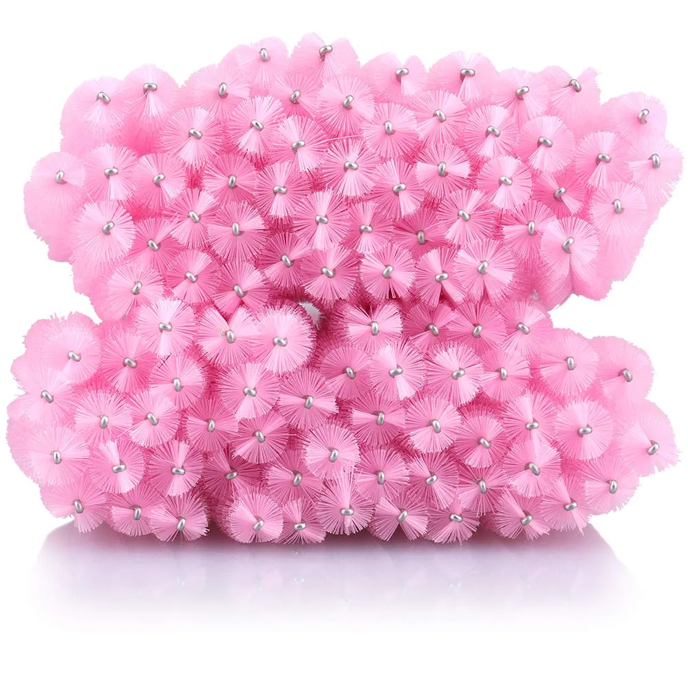 100PCS Crystal Eyelash Mascara Brushes Wands Applicator Makeup Kits (Pink) Pink