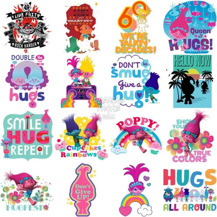 101 Movie Troll Cartoon Designs Bundle PNG