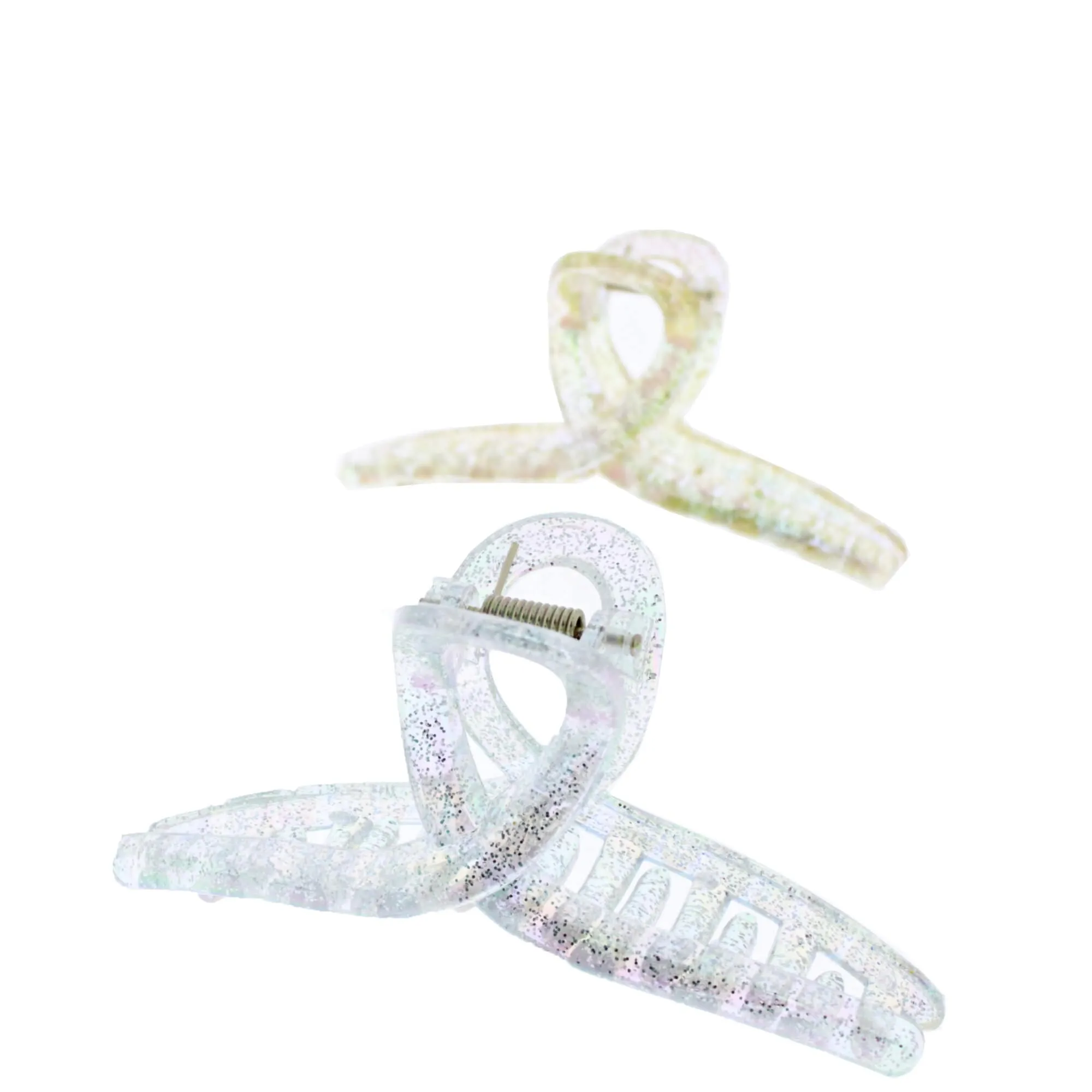 11cm Assorted Glitter Twirl Clamps