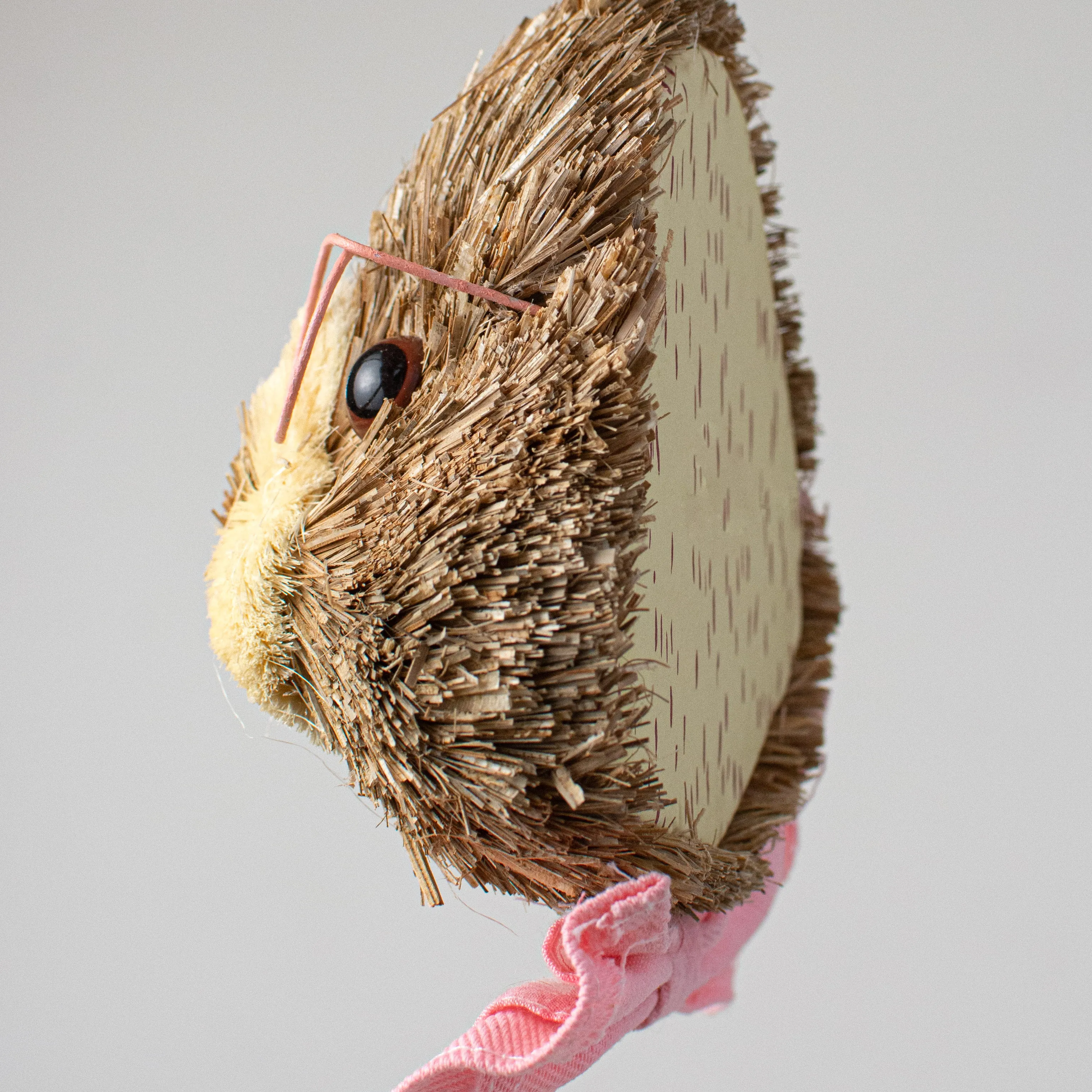 11" Bunny Head With Eye Glasses & Bow Tie: Pink