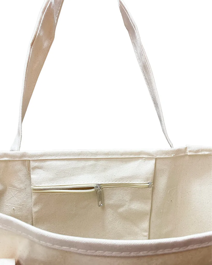 12 ct Jumbo Size Heavy Canvas Deluxe Tote Bag - By Dozen