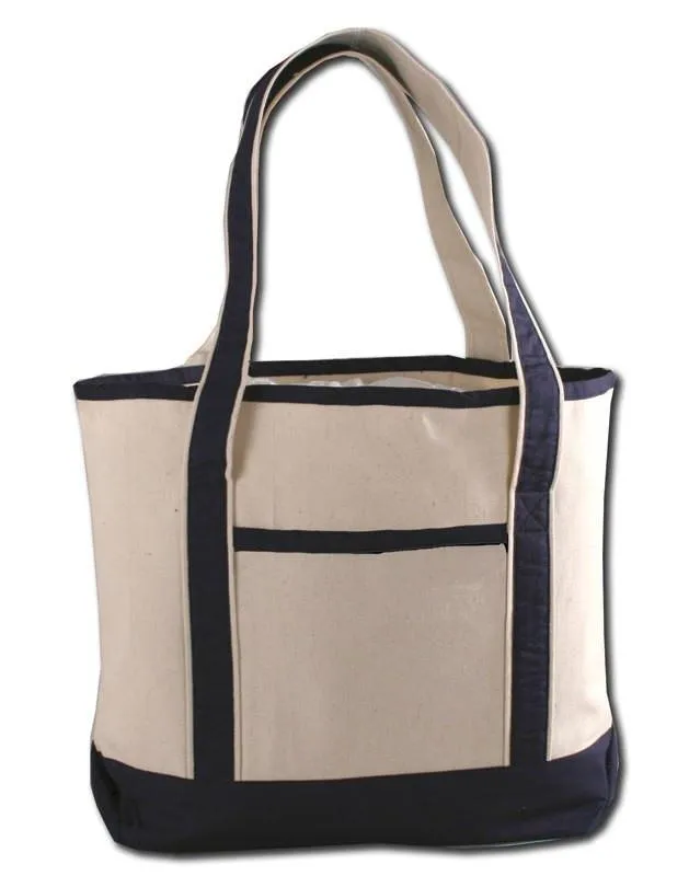 12 ct Jumbo Size Heavy Canvas Deluxe Tote Bag - By Dozen