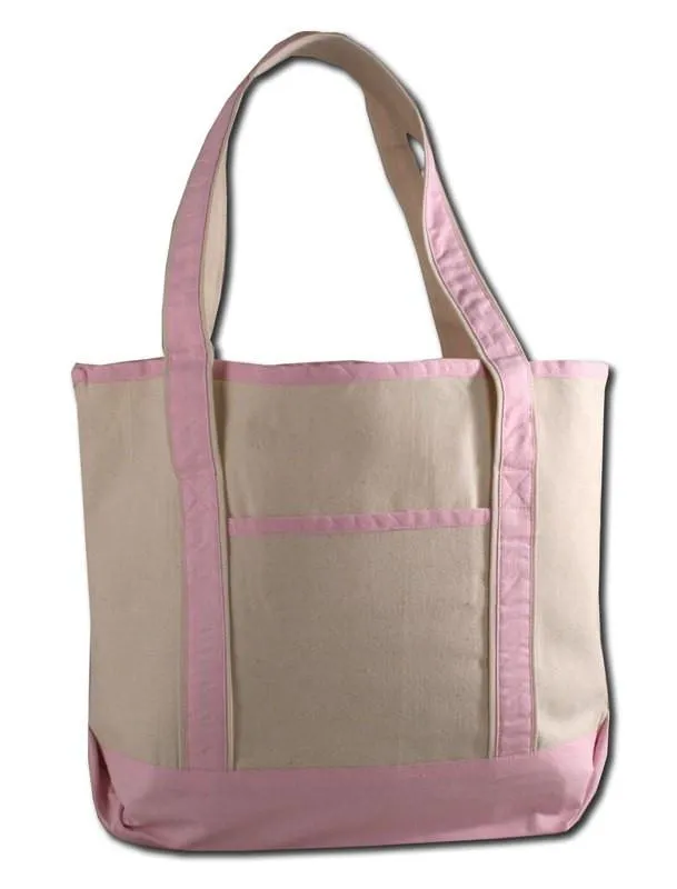 12 ct Jumbo Size Heavy Canvas Deluxe Tote Bag - By Dozen
