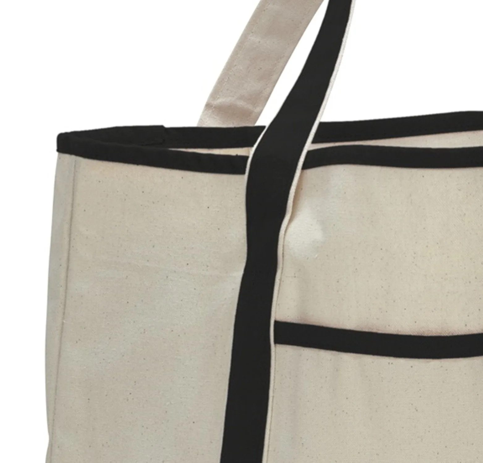 12 ct Jumbo Size Heavy Canvas Deluxe Tote Bag - By Dozen