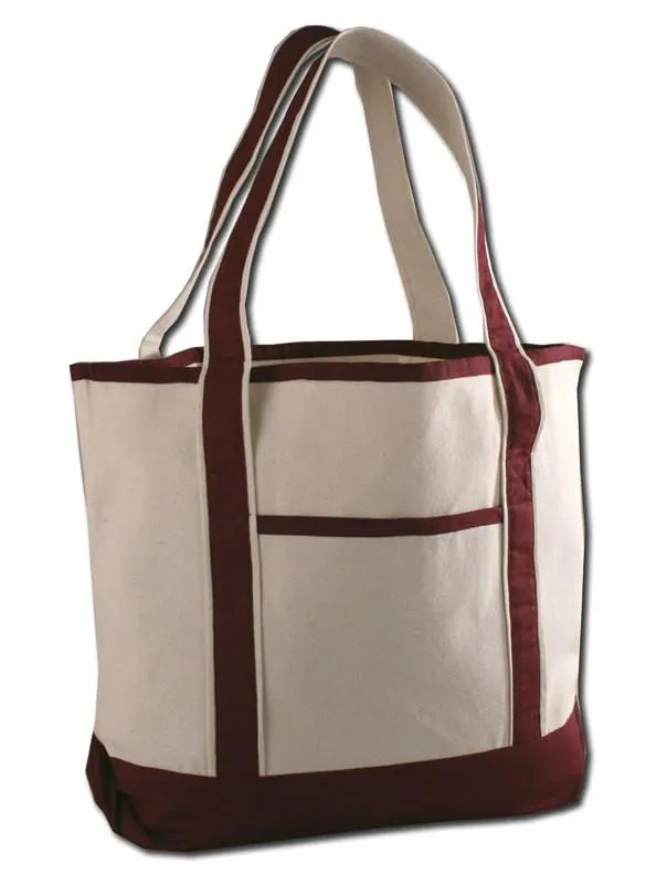 12 ct Jumbo Size Heavy Canvas Deluxe Tote Bag - By Dozen
