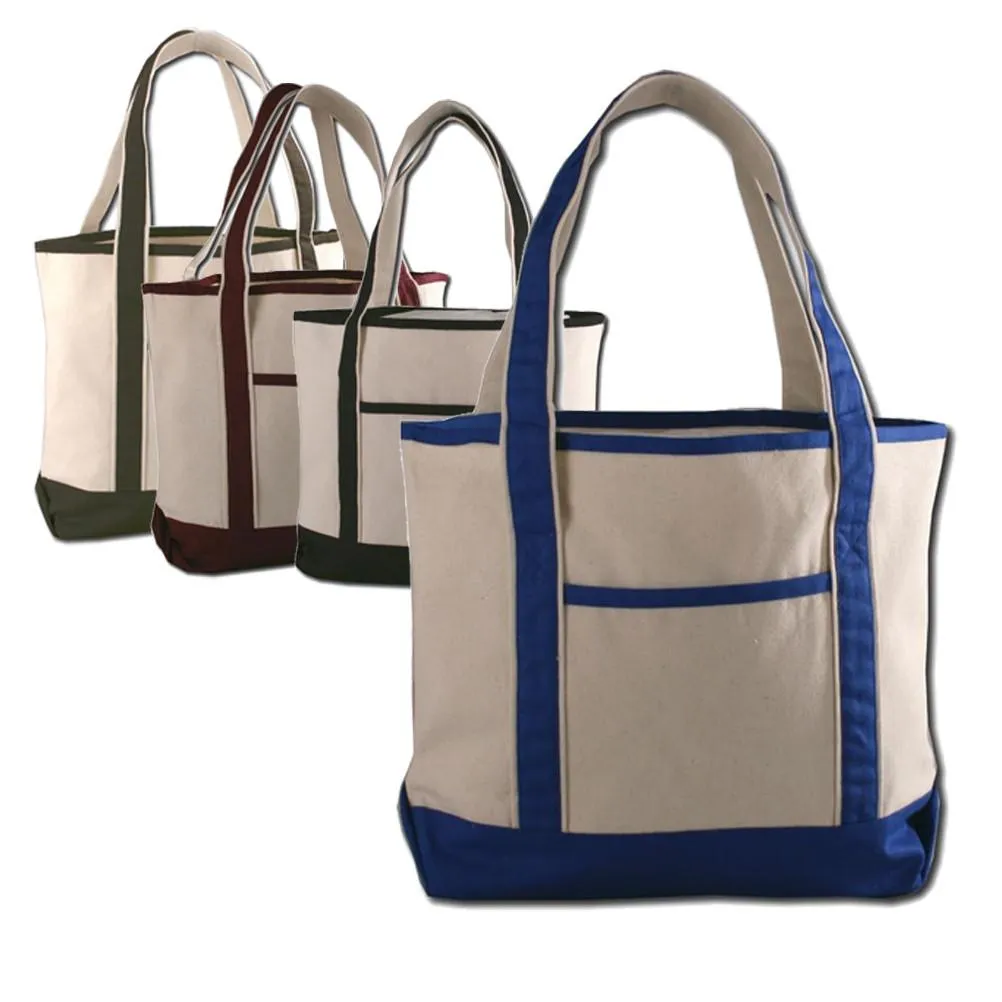 12 ct Jumbo Size Heavy Canvas Deluxe Tote Bag - By Dozen