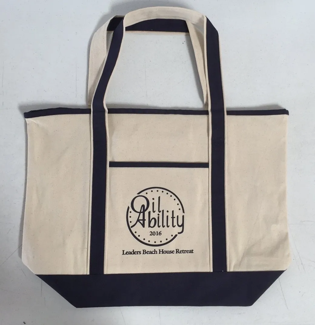 12 ct Jumbo Size Heavy Canvas Deluxe Tote Bag - By Dozen