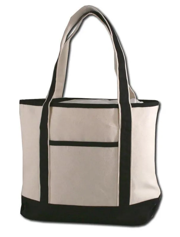 12 ct Jumbo Size Heavy Canvas Deluxe Tote Bag - By Dozen
