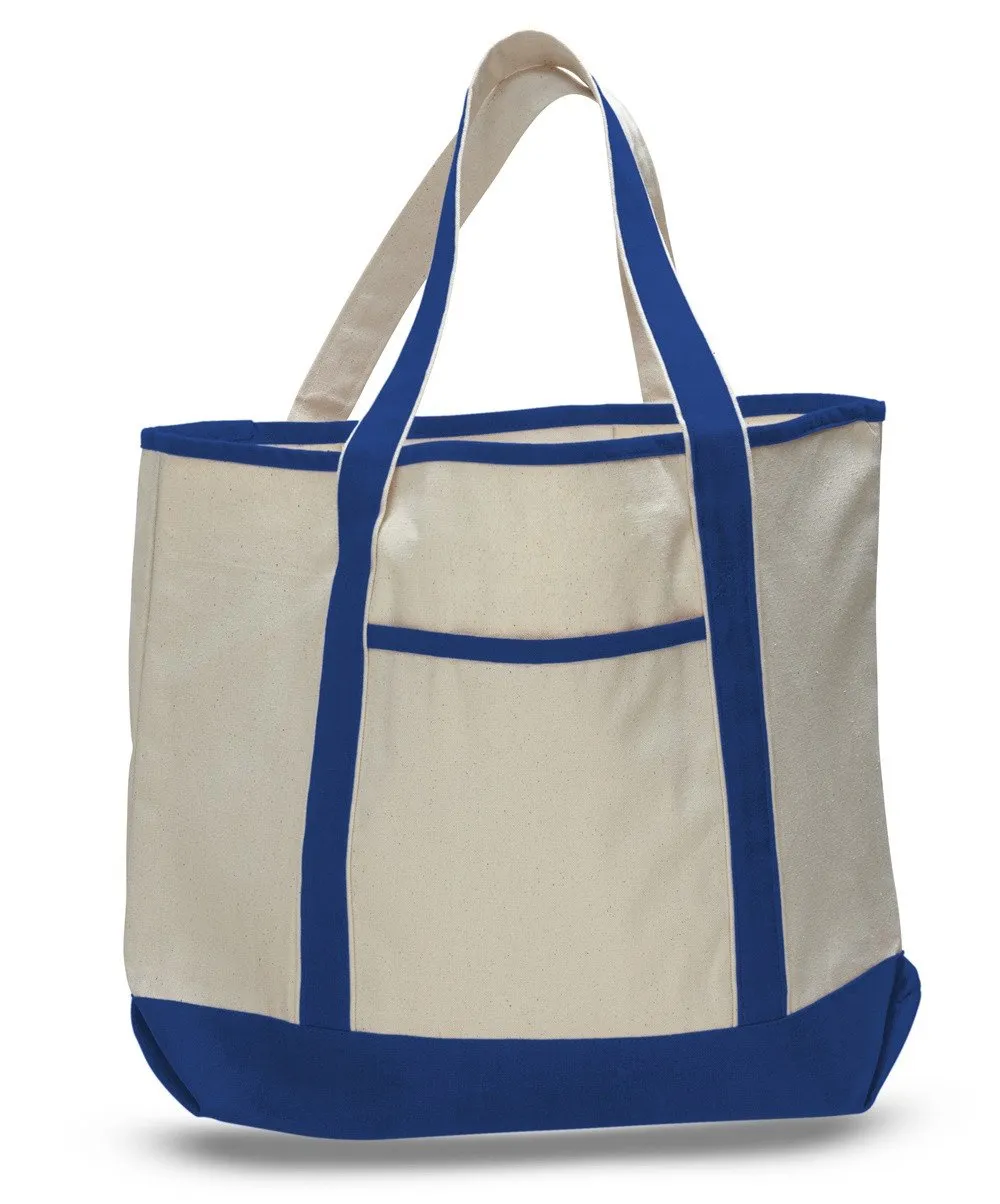 12 ct Jumbo Size Heavy Canvas Deluxe Tote Bag - By Dozen