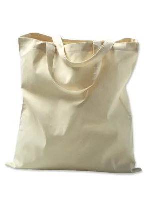 12 Eco Pack, Organic Natural Cotton Tote Bags, Plain Totes