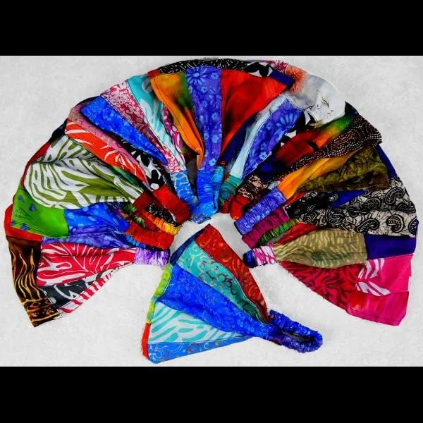 12 Patchwork Elastic Bandana-Headbands ($2.45 each)