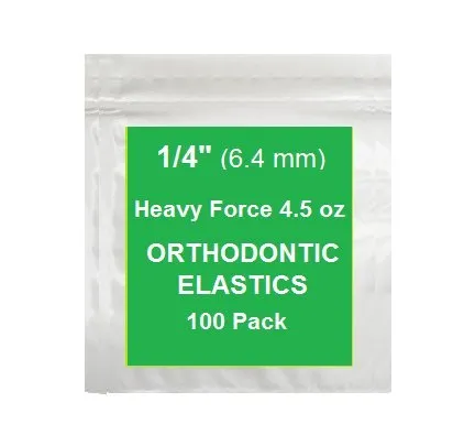 1/4 Inch Orthodontic Elastic Rubber Bands, 100 Pack, Natural, Heavy 4.5 ounce Small Rubberbands Dreadlocks Hair Braids Fix Tooth Gap, Free Elastic Placer for Braces Natural - Heavy