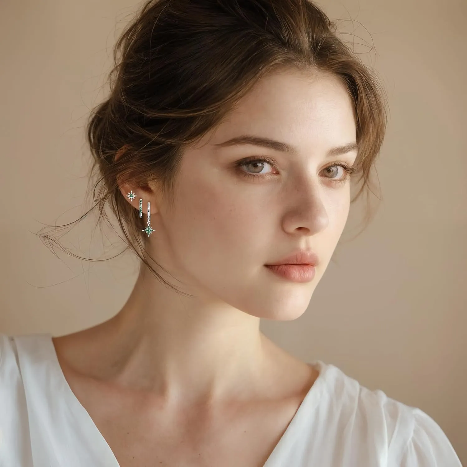 14K Gold Earring Sets for Women, Cute Earrings Dangle for Women Trendy 2024, Dainty Earring Stacks for Women, Hypoallergenic Earring Jewelry Silver & Gold