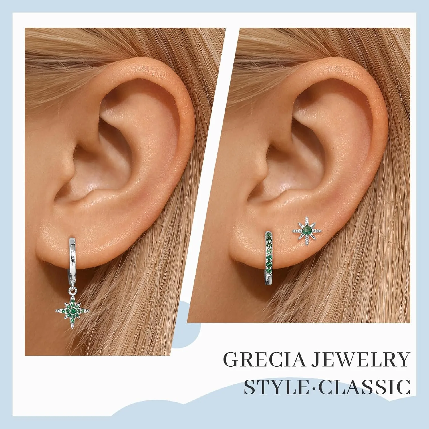 14K Gold Earring Sets for Women, Cute Earrings Dangle for Women Trendy 2024, Dainty Earring Stacks for Women, Hypoallergenic Earring Jewelry Silver & Gold