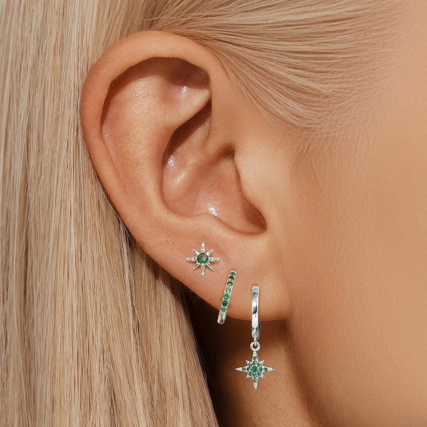 14K Gold Earring Sets for Women, Cute Earrings Dangle for Women Trendy 2024, Dainty Earring Stacks for Women, Hypoallergenic Earring Jewelry Silver & Gold