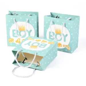 15 pc Cartoon Paper Bags, Rectangle, for Jewelry Storage, Word, 15x14x0.45cm