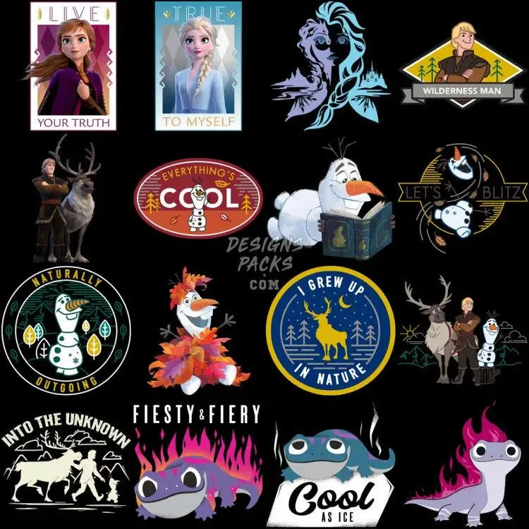 160 Movie Cartoon Princess Designs Bundle PNG