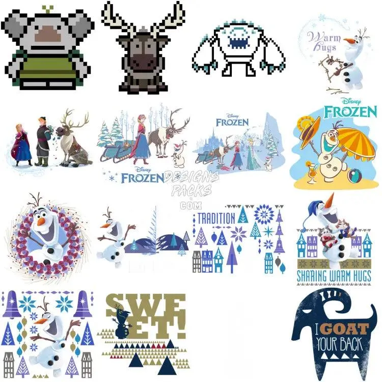 160 Movie Cartoon Princess Designs Bundle PNG