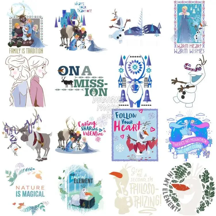 160 Movie Cartoon Princess Designs Bundle PNG