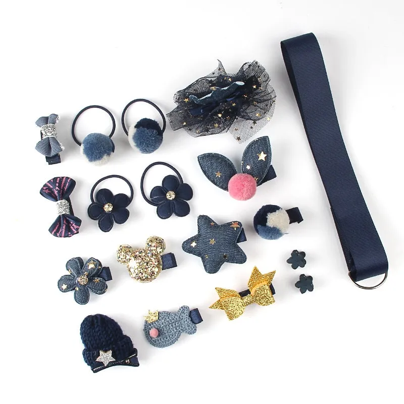 18 Pcs hair clip set