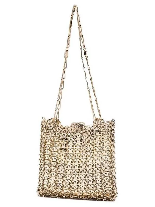 '1969' Gold-Colored Shoulder Bag With Brass Discs Woman