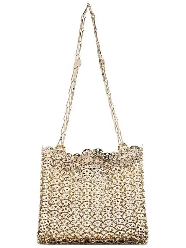 '1969' Gold-Colored Shoulder Bag With Brass Discs Woman