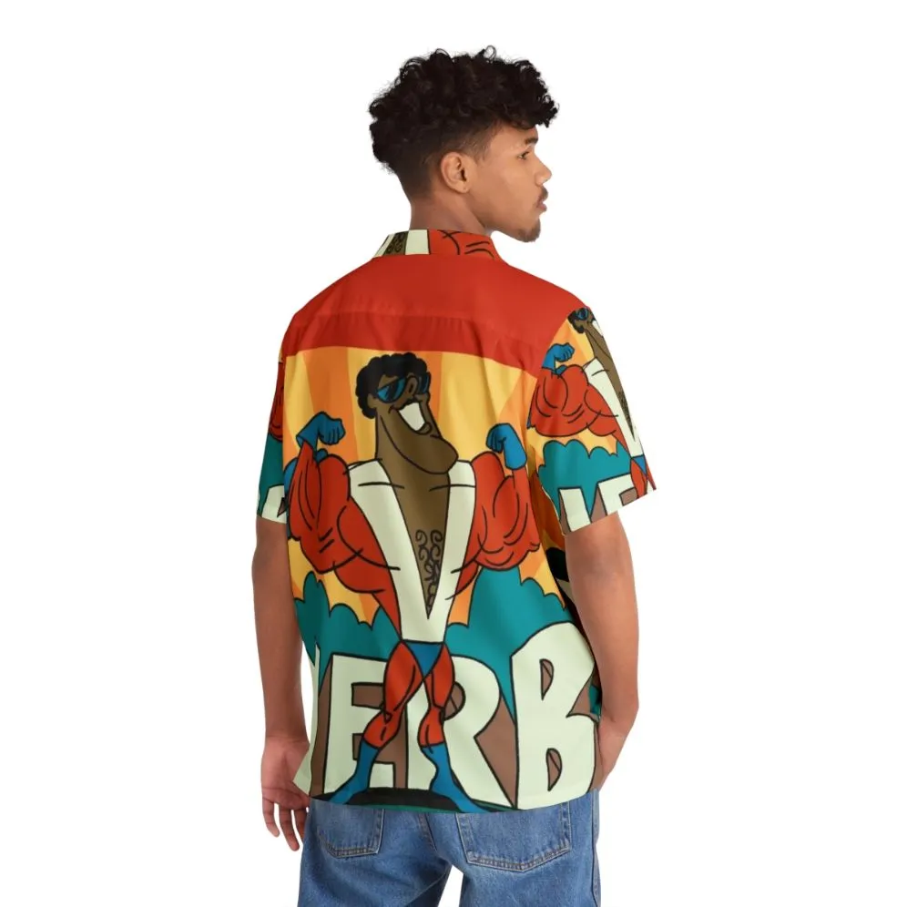 1970s Retro Superhero Hawaiian Shirt