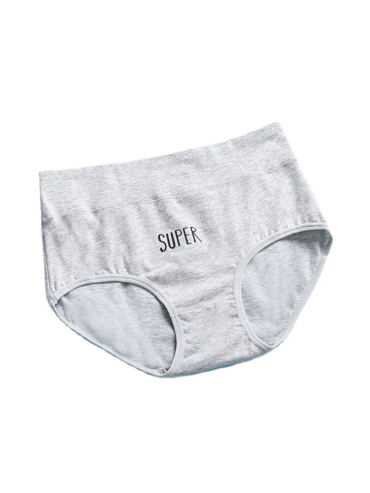 1PCS Women Cartoon Bear Letter Print Elastic Cotton Breathable Cozy Panties
