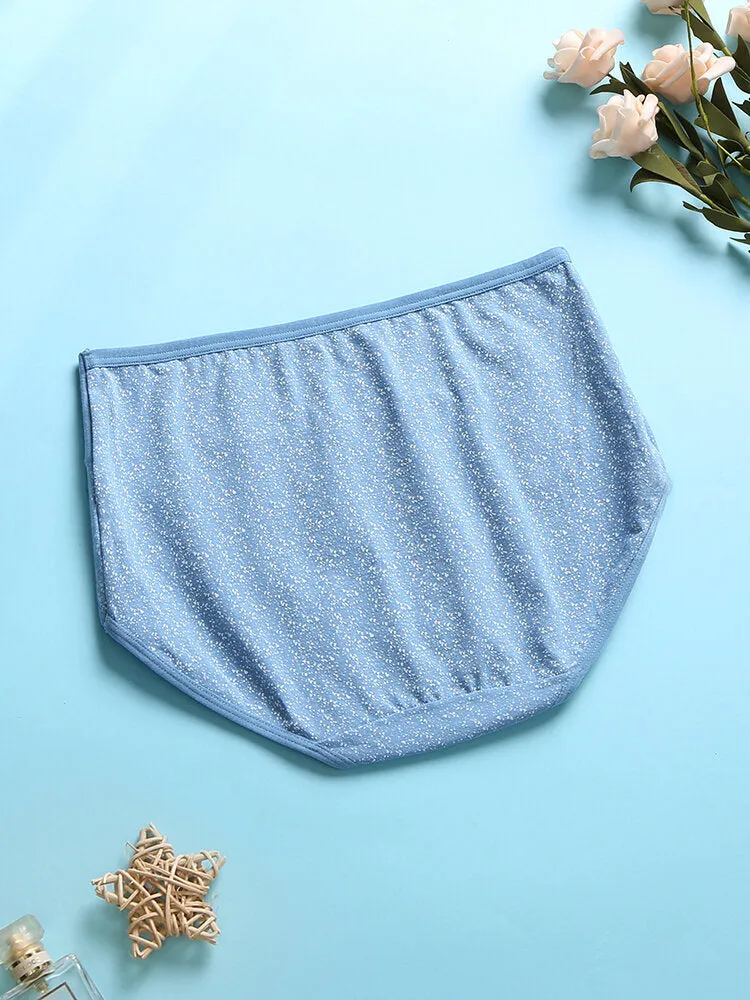1PCS Women Cartoon Bear Letter Print Elastic Cotton Breathable Cozy Panties