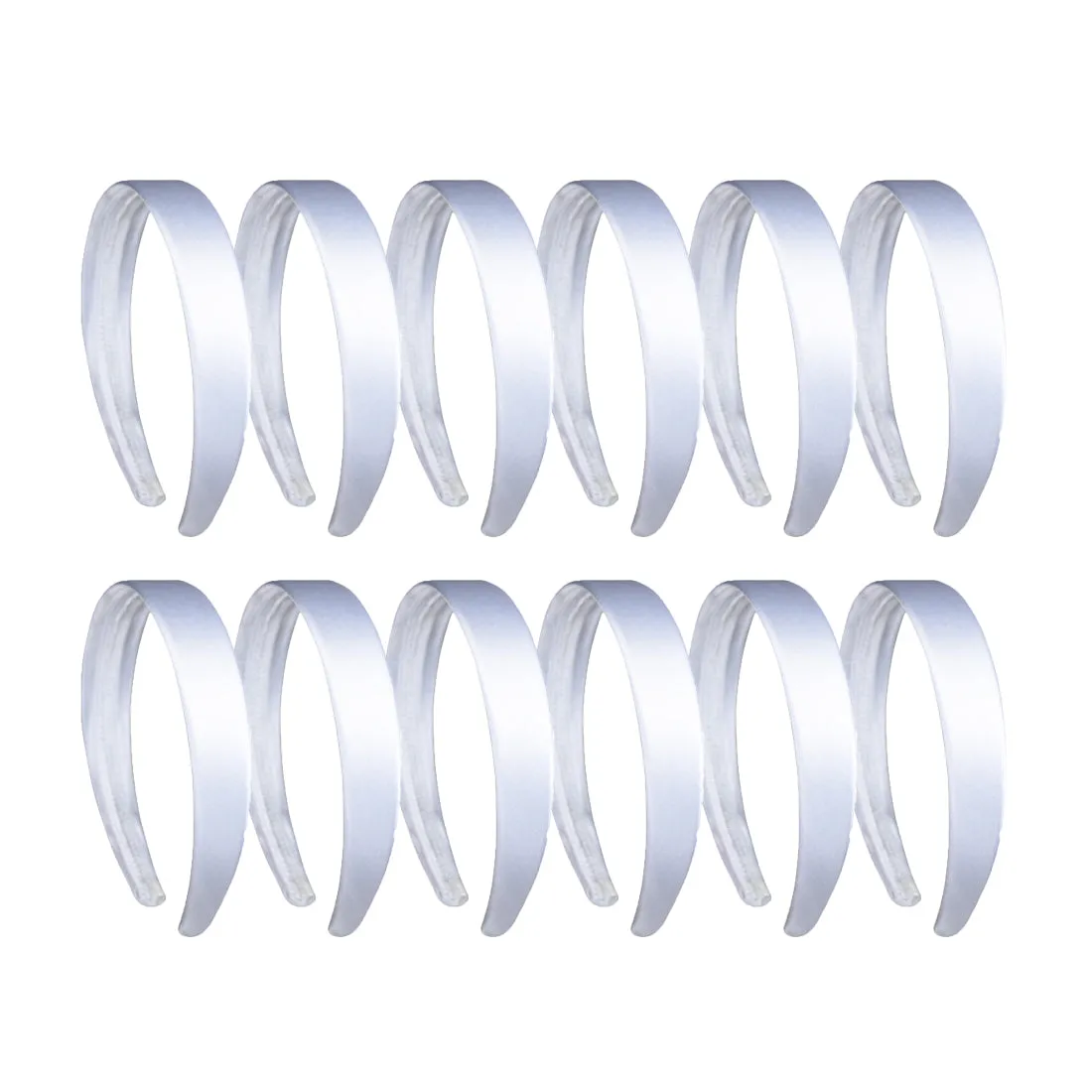 1"  Satin Hard Headband | Set of 12