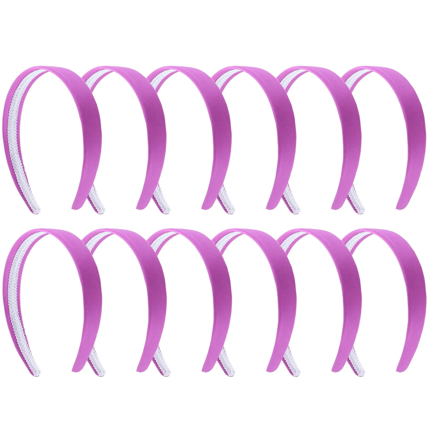 1"  Satin Hard Headband | Set of 12