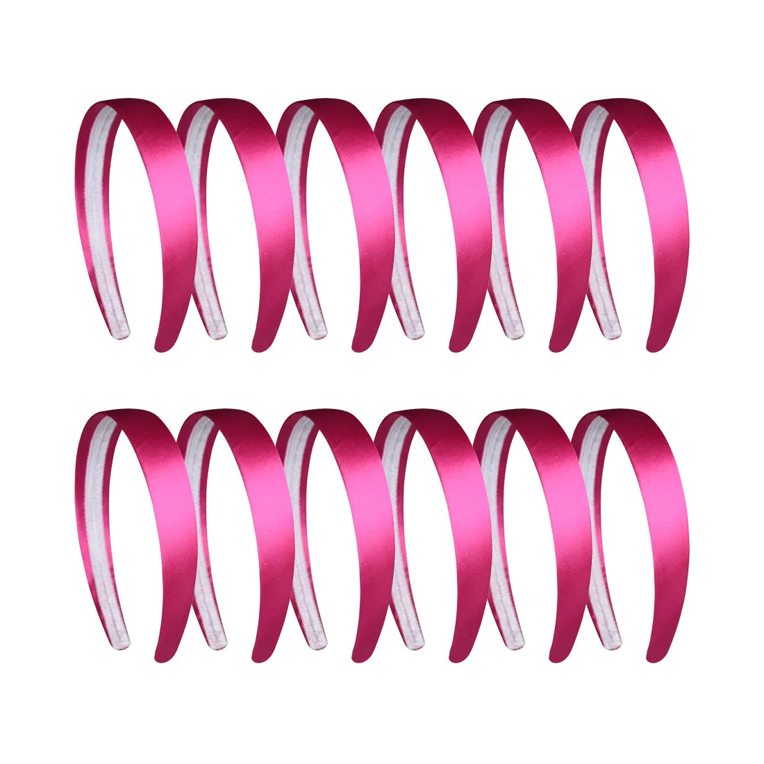 1"  Satin Hard Headband | Set of 12
