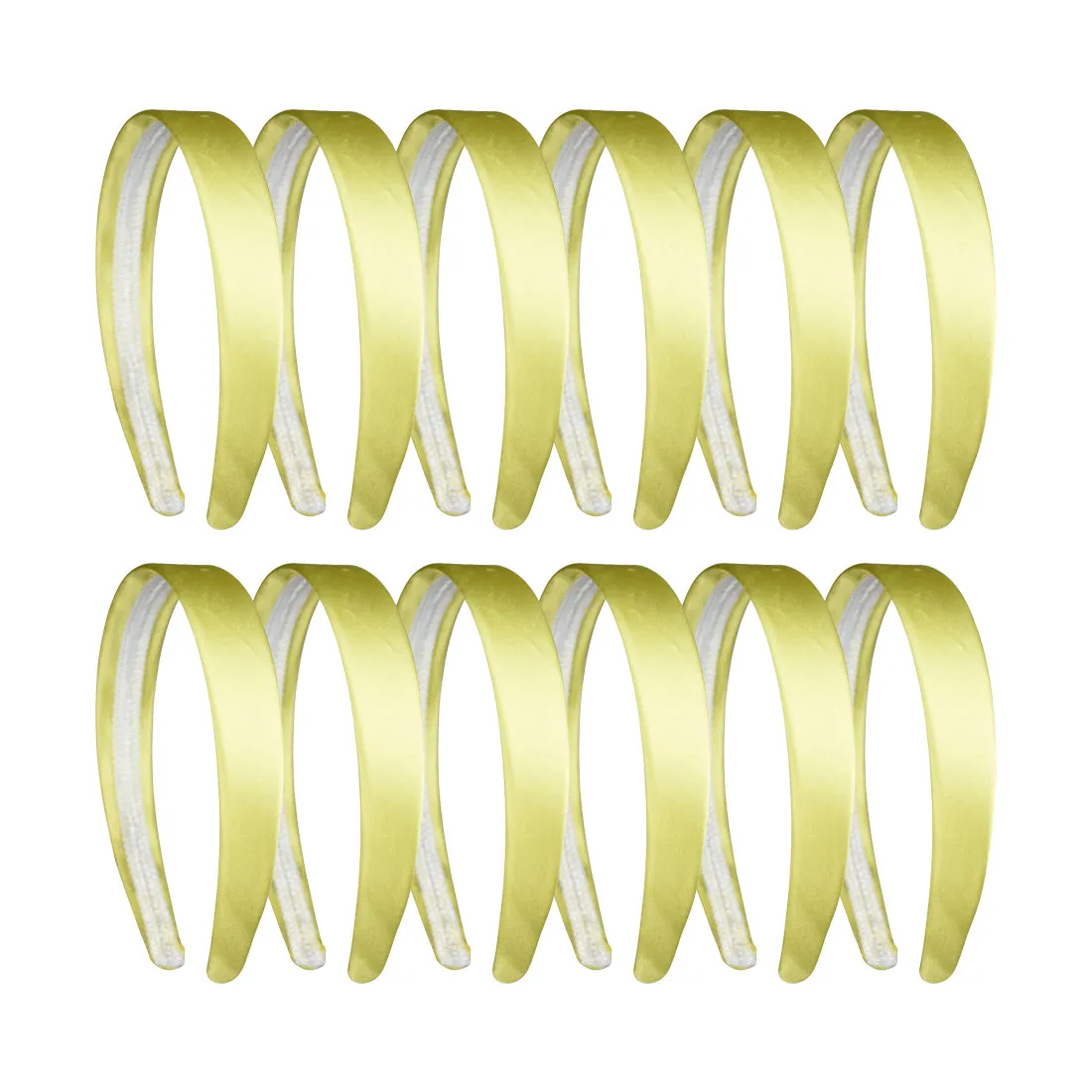 1"  Satin Hard Headband | Set of 12