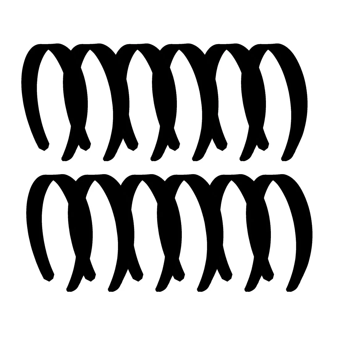 1"  Satin Hard Headband | Set of 12