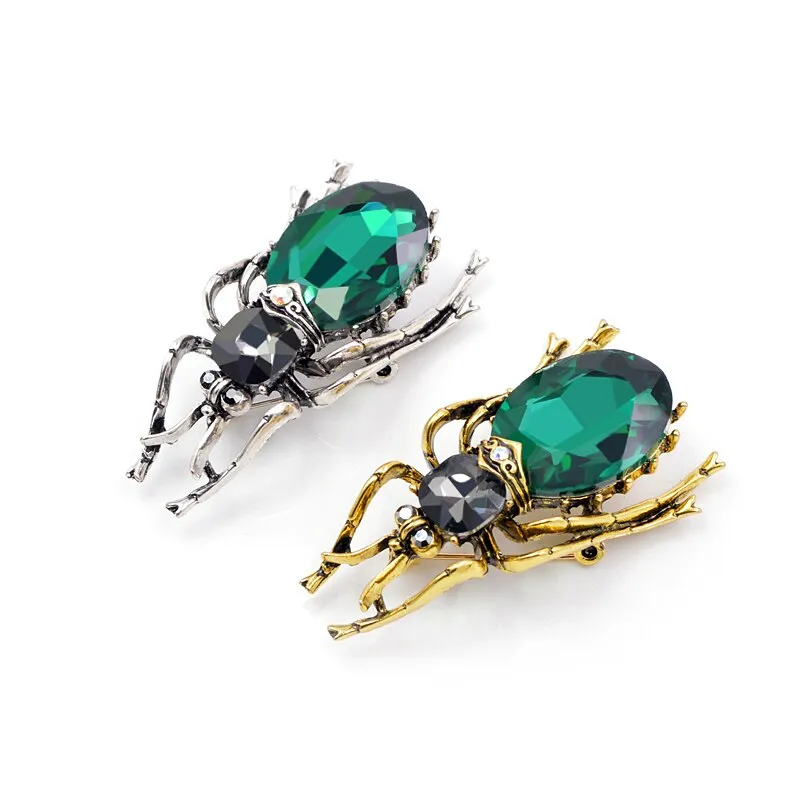2 Colors Choose Glass Big Bugs Brooches for Women
