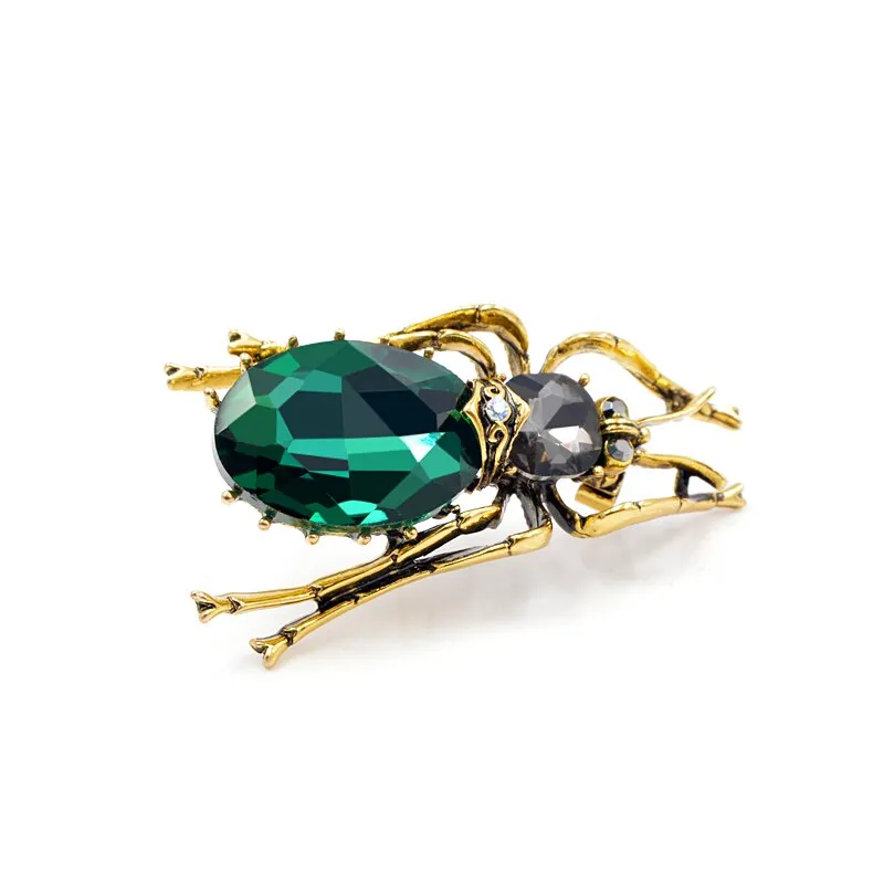 2 Colors Choose Glass Big Bugs Brooches for Women