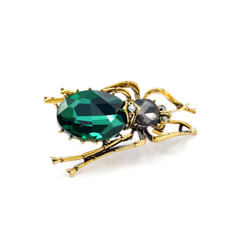 2 Colors Choose Glass Big Bugs Brooches for Women