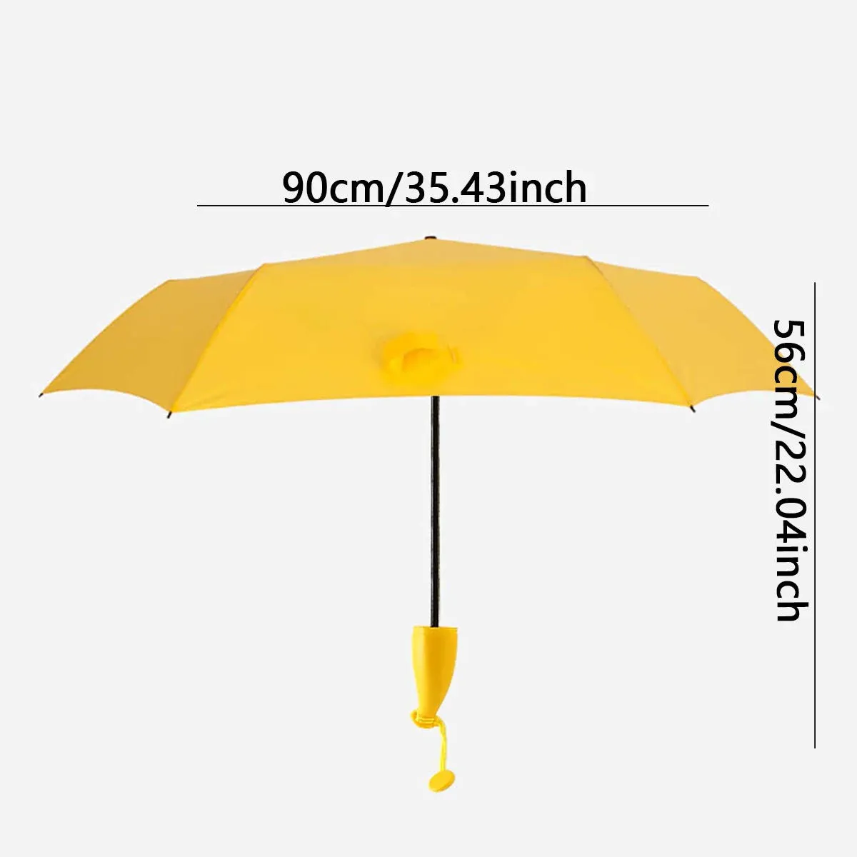 2 Fold Banana Shape Creative Kids Umbrella Children Folding Umbrella