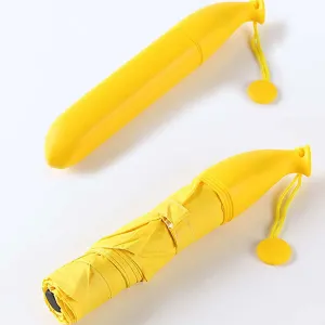 2 Fold Banana Shape Creative Kids Umbrella Children Folding Umbrella