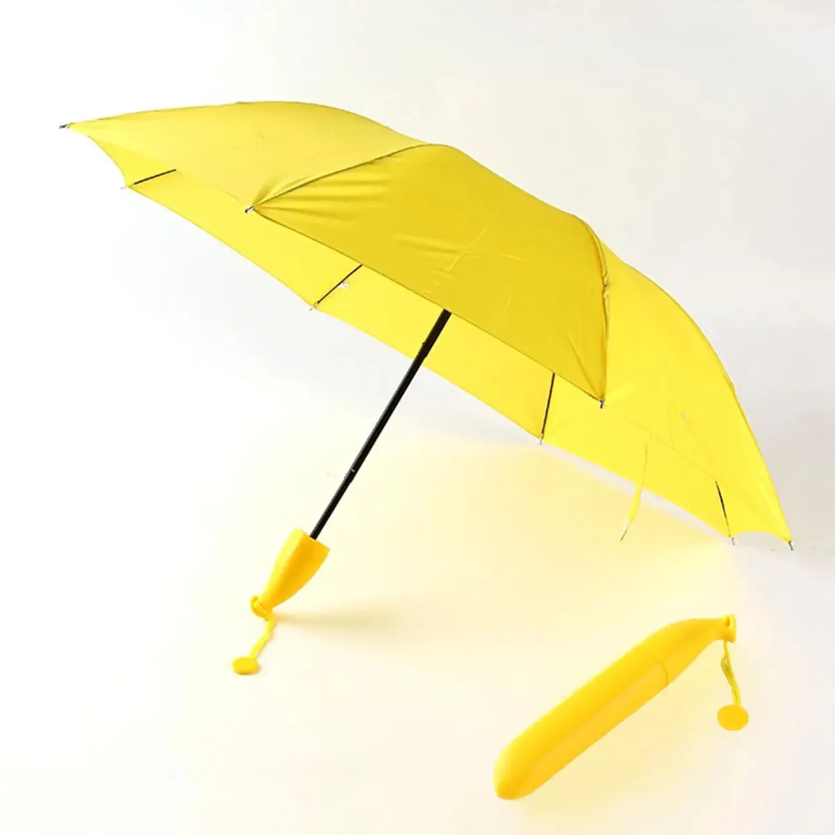 2 Fold Banana Shape Creative Kids Umbrella Children Folding Umbrella