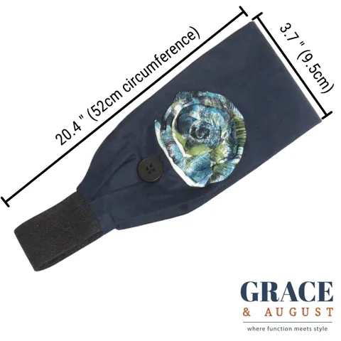 2 Pack Mask Headbands With Buttons for Face Mask for Nurses
