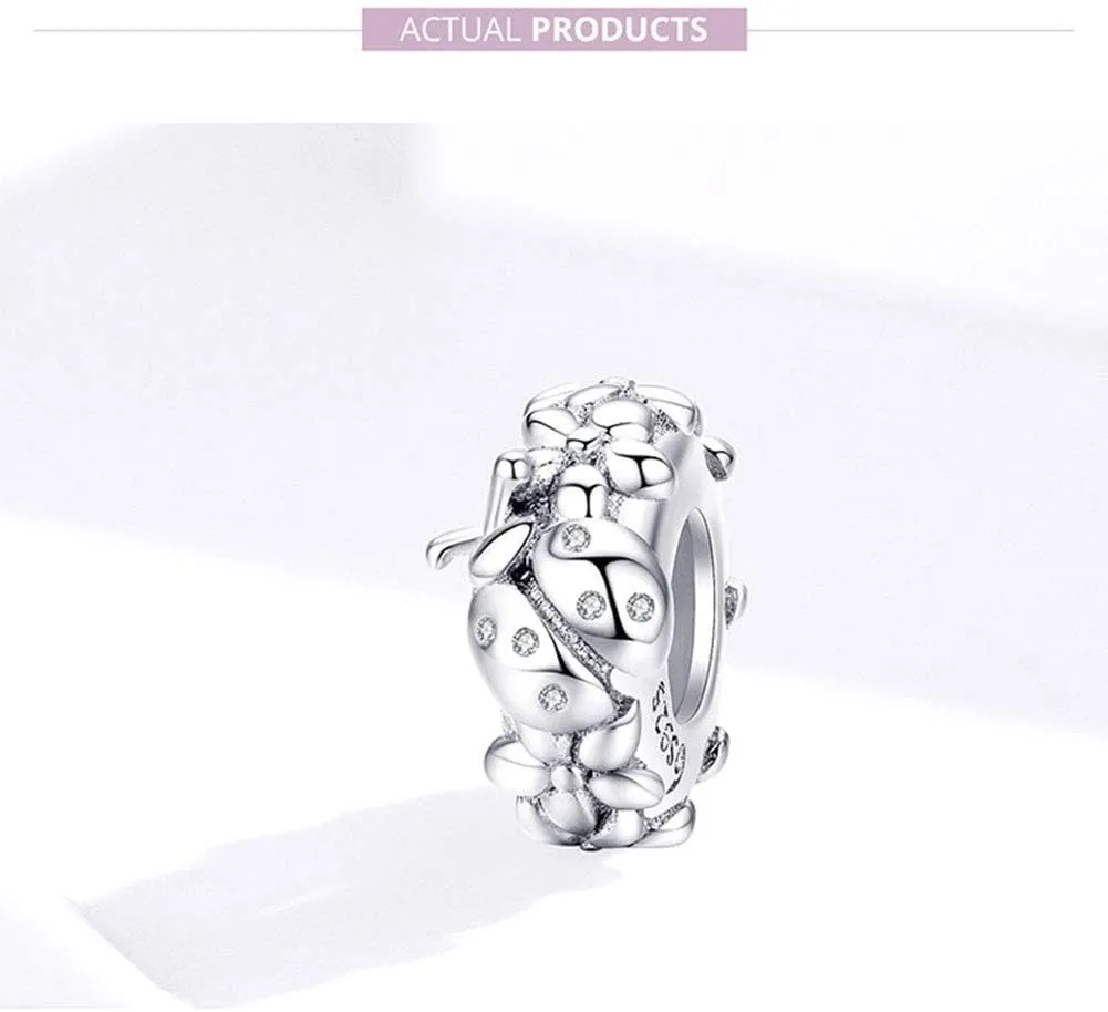 2 pcs Spacer Charm 925 Sterling Silver Stopper Charm Clip Charm Music Charm Anniversary Charm for Pandora Charm Pandora Charm Bracelet