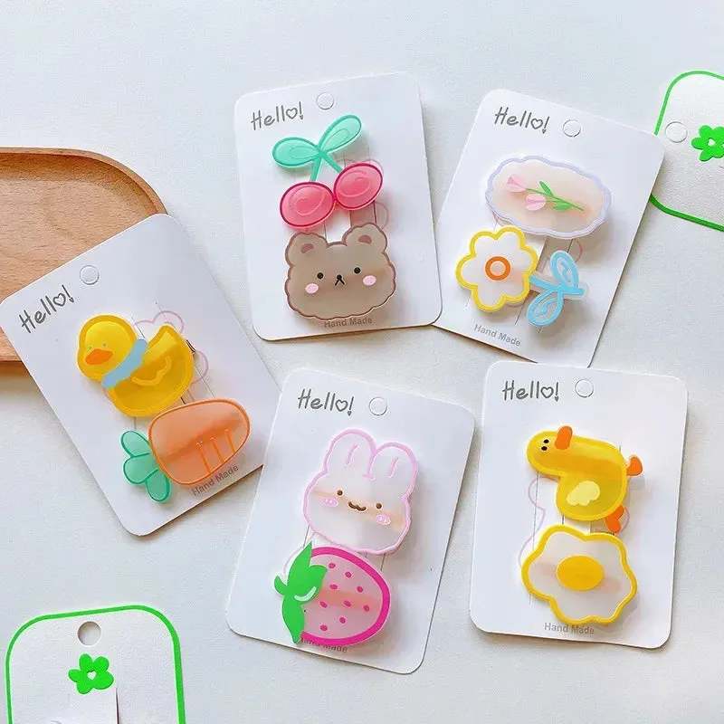 2-Piece Cute Cartoon Hair Clips