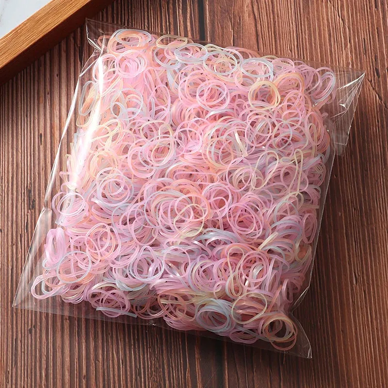 2000 Piece Lot Girls Hair Bands Hair Accessories Nylon Rubber Bands Elastic Headband for Children Ponytail Holder Bands Kids