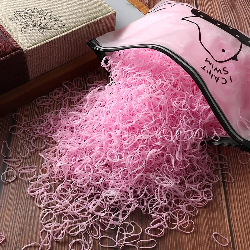 2000 Piece Lot Girls Hair Bands Hair Accessories Nylon Rubber Bands Elastic Headband for Children Ponytail Holder Bands Kids