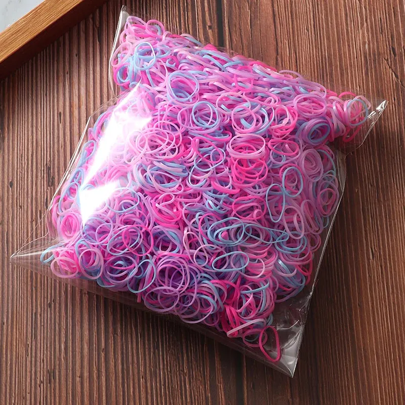 2000 Piece Lot Girls Hair Bands Hair Accessories Nylon Rubber Bands Elastic Headband for Children Ponytail Holder Bands Kids