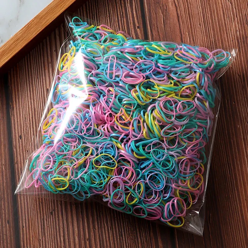 2000 Piece Lot Girls Hair Bands Hair Accessories Nylon Rubber Bands Elastic Headband for Children Ponytail Holder Bands Kids